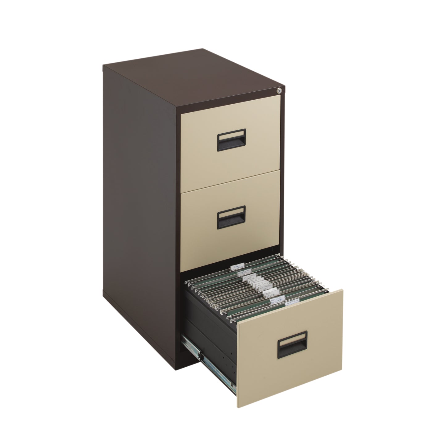 Talos 3 Drawer Filing Cabinet 465x620x1000mm Coffee Cream KF78767