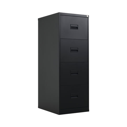 Talos 4 Drawer Filing Cabinet 465x620x1300mm Black KF78770