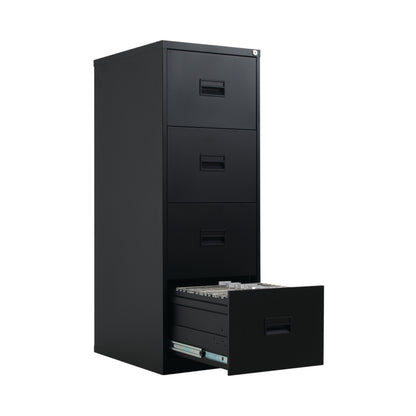 Talos 4 Drawer Filing Cabinet 465x620x1300mm Black KF78770