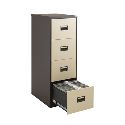 Talos 4 Drawer Filing Cabinet 465x620x1300mm Coffee Cream KF78771