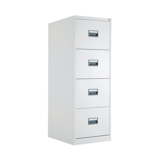 Talos 4 Drawer Filing Cabinet 465x620x1300mm White KF78773