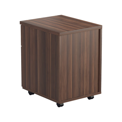 Jemini 2 Drawer Mobile Pedestal 404x500x595mm Walnut KF78942