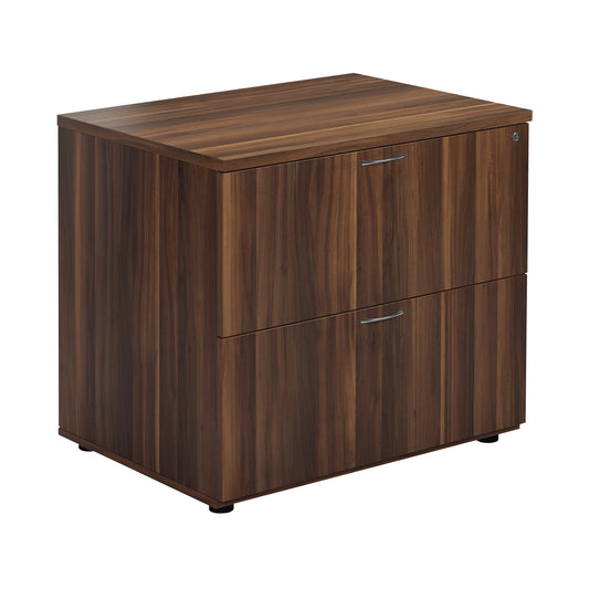 Jemini 2 Drawer Desk Side Filing Cabinet 800x600x730mm Walnut KF78952