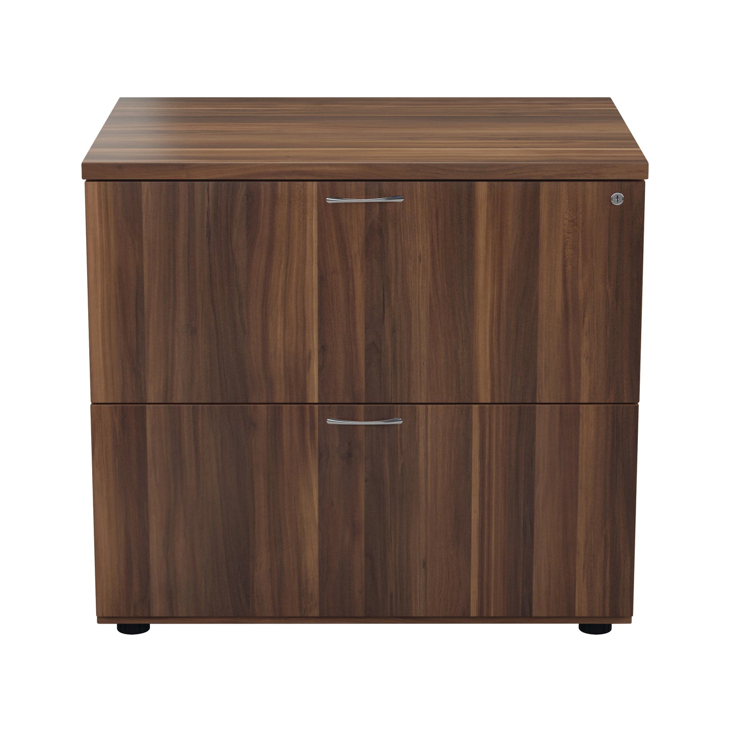 Jemini 2 Drawer Desk Side Filing Cabinet 800x600x730mm Walnut KF78952