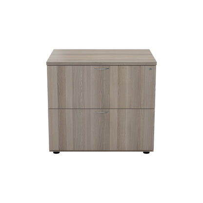 Jemini 2 Drawer Desk Side Filing Cabinet 800x600x730mm Grey Oak KF78953