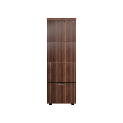 Jemini 4 Drawer Filing Cabinet 464x600x1365mm Walnut KF78954