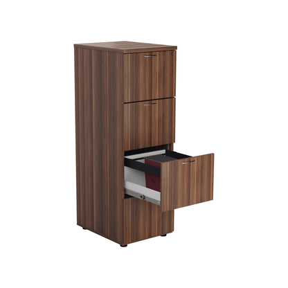 Jemini 4 Drawer Filing Cabinet 464x600x1365mm Walnut KF78954