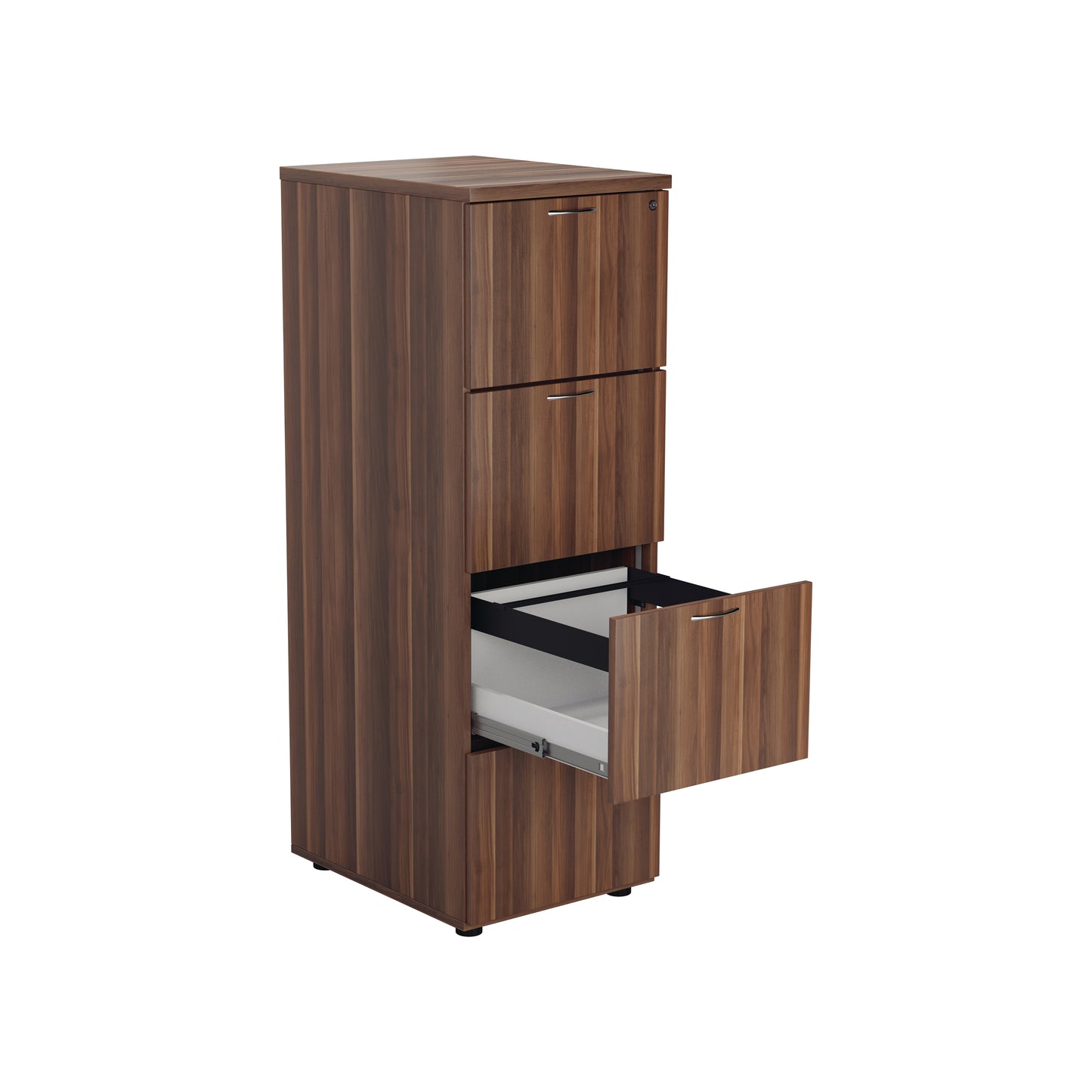 Jemini 4 Drawer Filing Cabinet 464x600x1365mm Walnut KF78954