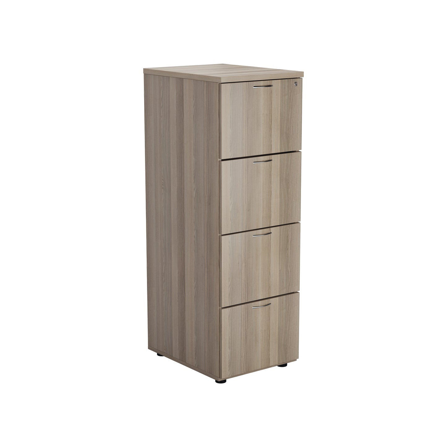 Jemini 4 Drawer Filing Cabinet 464x600x1365mm Grey Oak KF78955