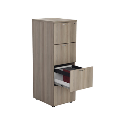 Jemini 4 Drawer Filing Cabinet 464x600x1365mm Grey Oak KF78955