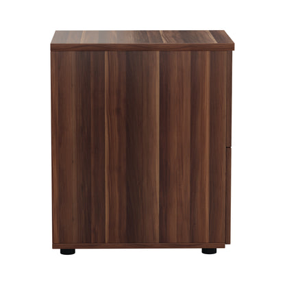 Jemini 2 Drawer Filing Cabinet 464x600x710mm Walnut KF78956