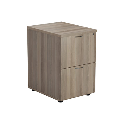 Jemini 2 Drawer Filing Cabinet 464x600x710mm Grey Oak KF78957