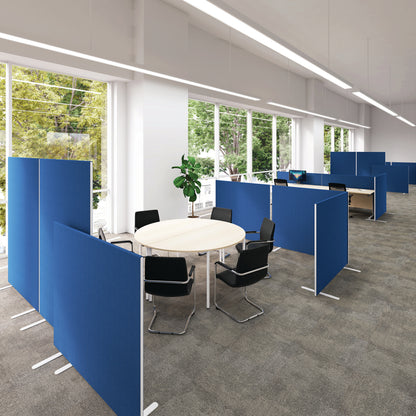 Jemini Straight Desk Mounted Screen 1200x25x400mm Blue KF78978