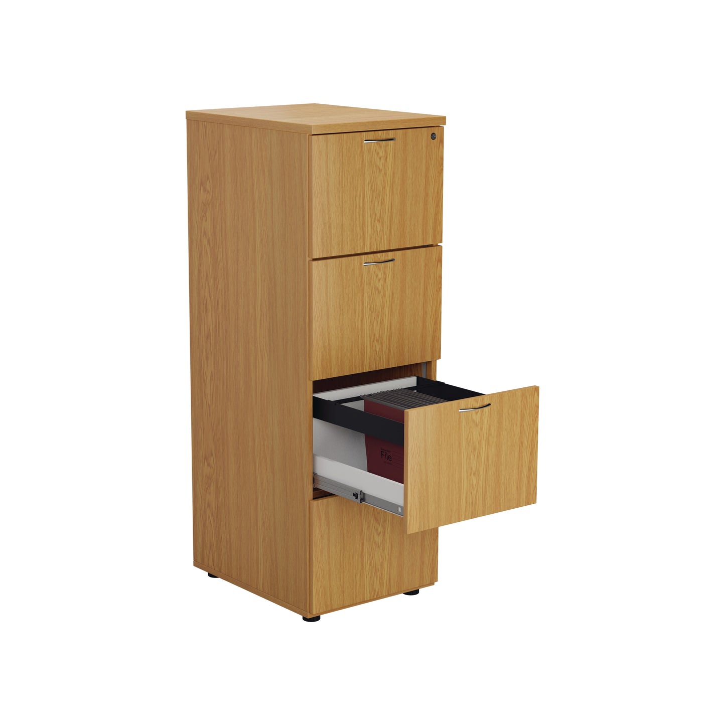 Jemini 4 Drawer Filing Cabinet 464x600x1365mm Nova Oak KF79857