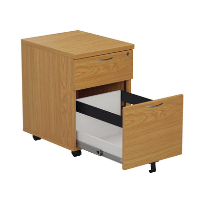 Jemini 2 Drawer Mobile Pedestal 404x500x595mm Nova Oak KF79872