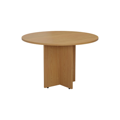 Jemini Round Meeting Table 1100x1100x730mm Nova Oak KF79884