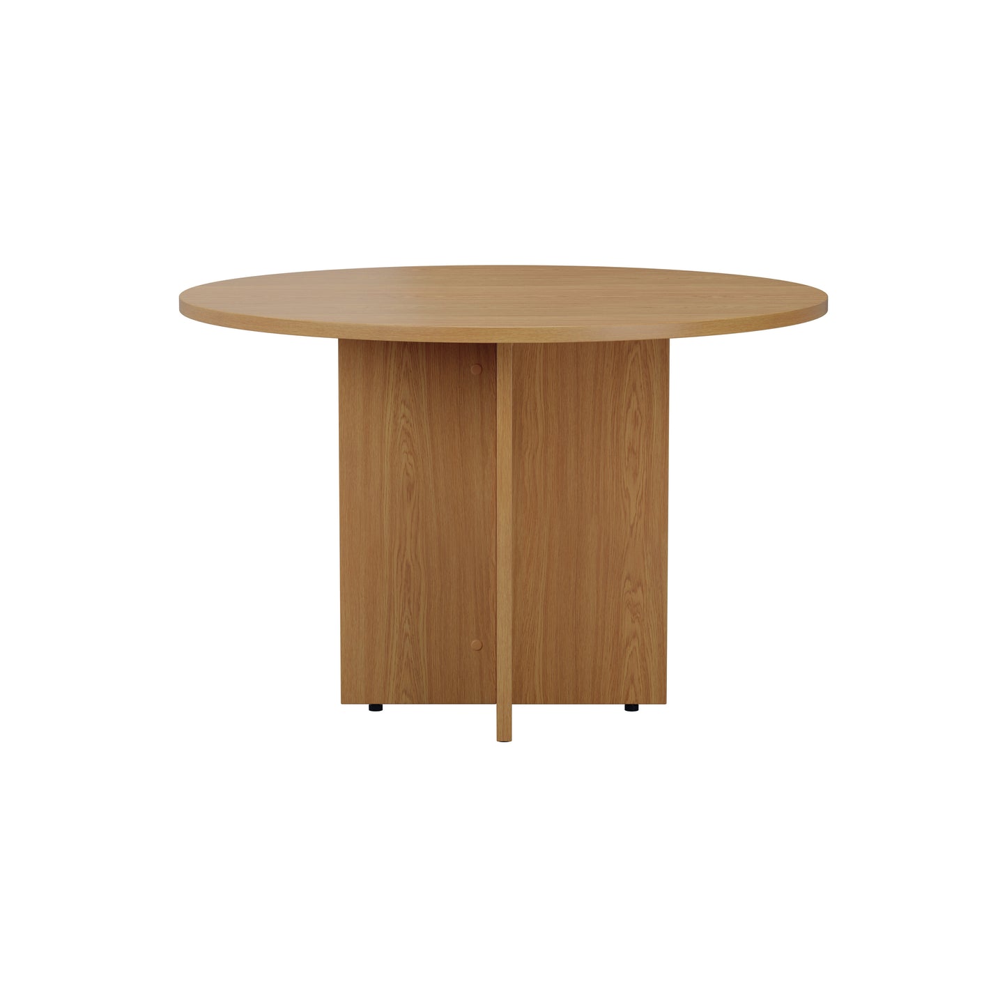 Jemini Round Meeting Table 1100x1100x730mm Nova Oak KF79884