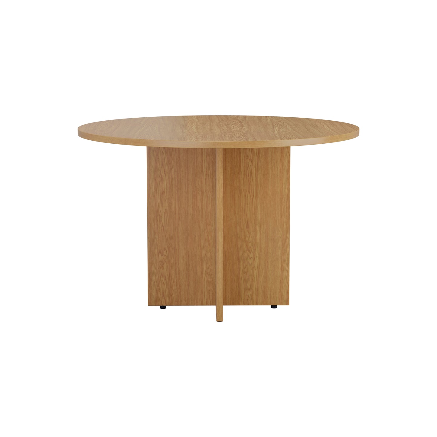 Jemini Round Meeting Table 1100x1100x730mm Nova Oak KF79884