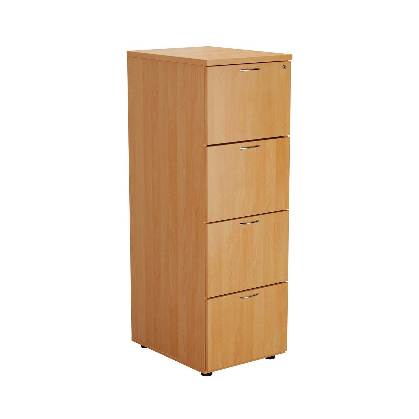 First 4 Drawer Filing Cabinet 464x600x1365mm Beech KF79917