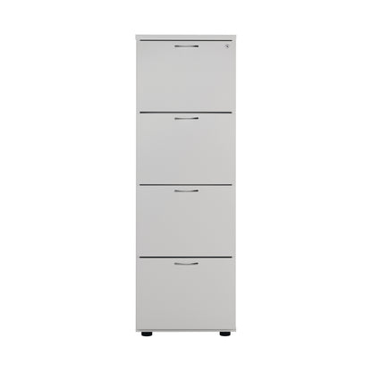 First 4 Drawer Filing Cabinet 464x600x1365mm White KF79920