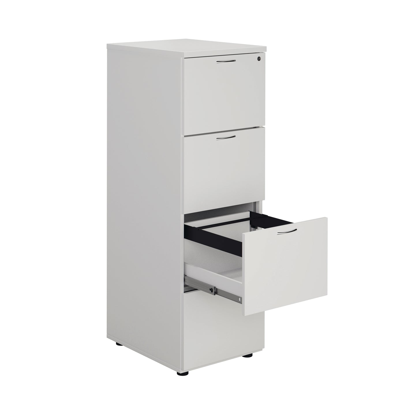 First 4 Drawer Filing Cabinet 464x600x1365mm White KF79920