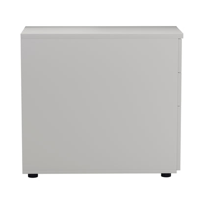 First 3 Drawer Desk High Pedestal 404x800x730mm Deep White KF79932