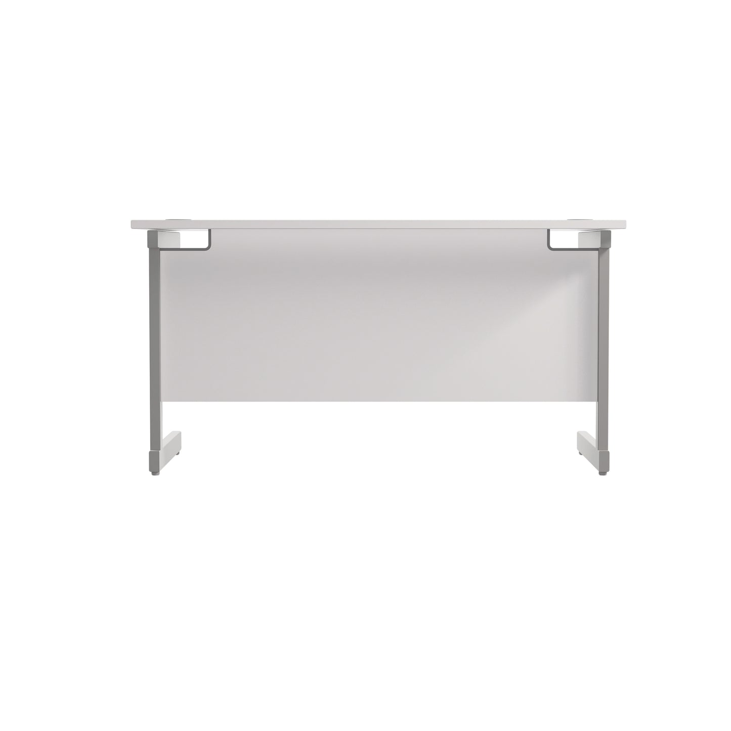 Jemini Single Rectangular Desk 1200x600x730mm White/Silver KF800431