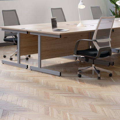 Jemini Single Rectangular Desk 1200x600x730mm White/White KF800497