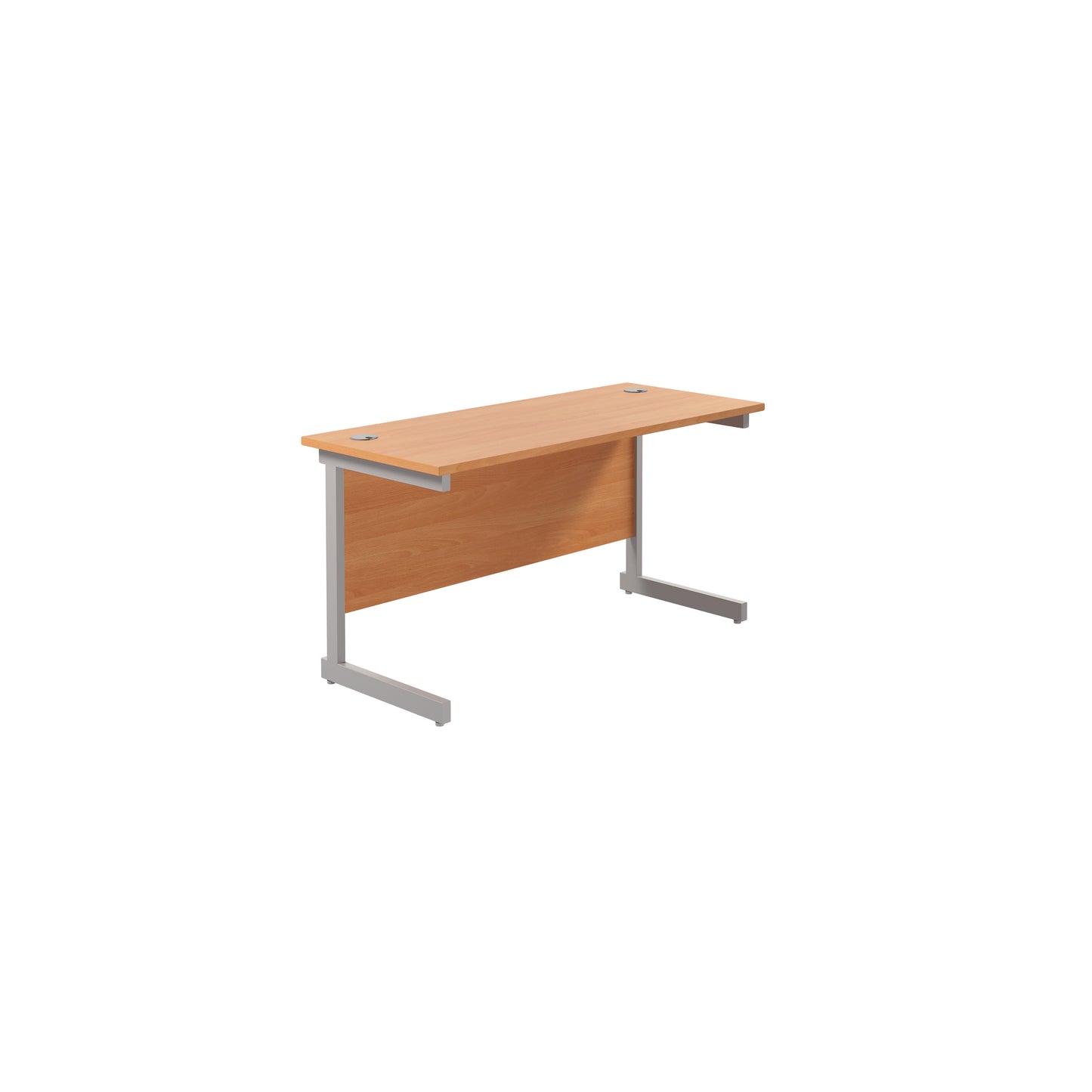 Jemini Single Rectangular Desk 1400x600x730mm White/White KF800614