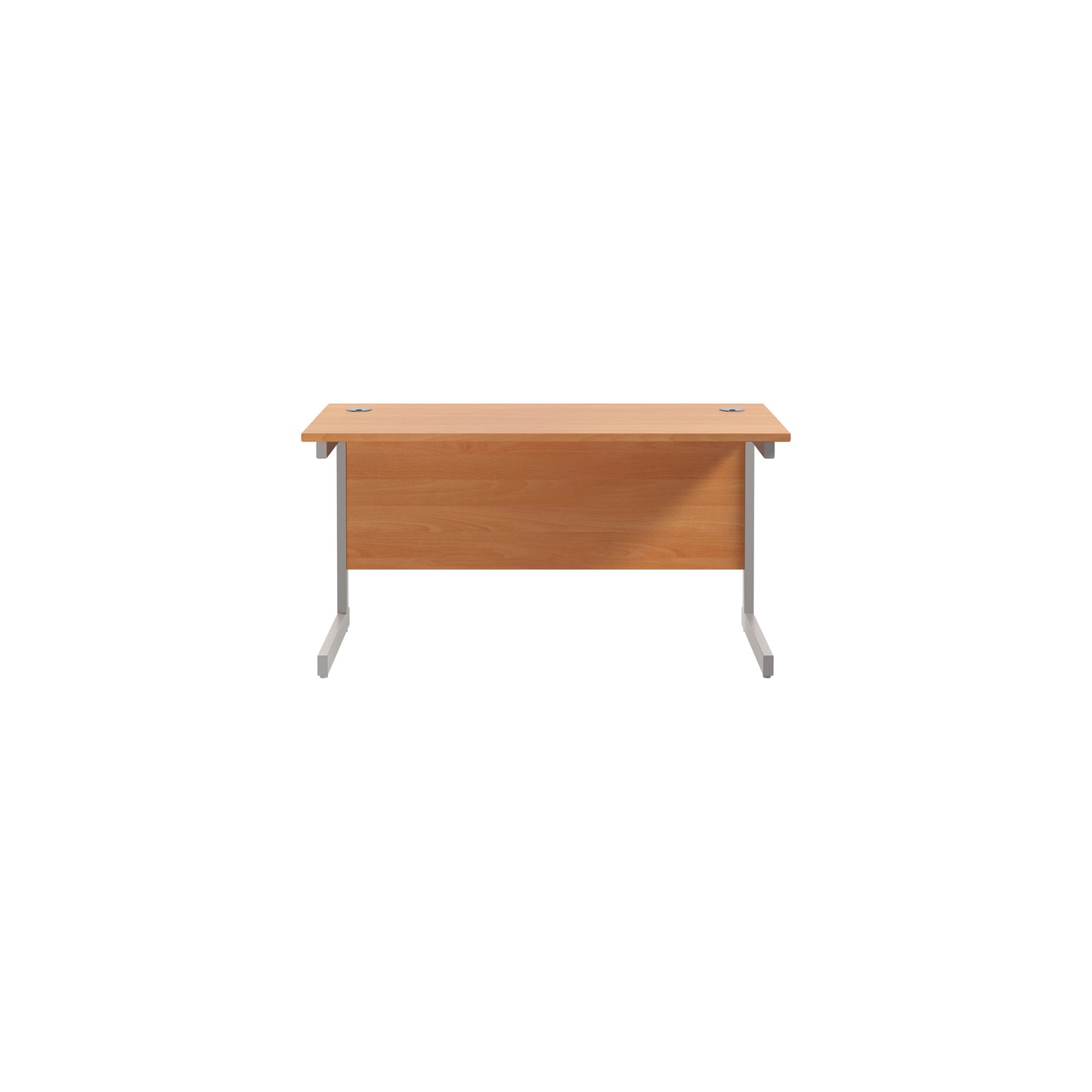 Jemini Single Rectangular Desk 1400x600x730mm White/White KF800614