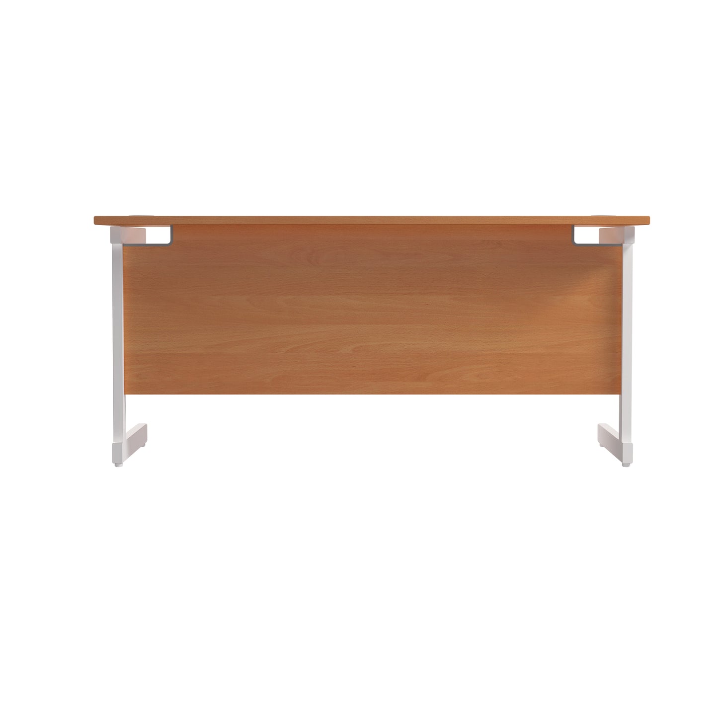 Jemini Single Rectangular Desk 1800x600x730mm Beech/White KF800821