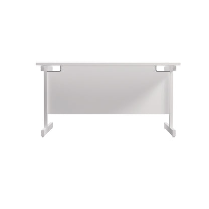 Jemini Single Rectangular Desk 1200x800x730mm White/White KF801099