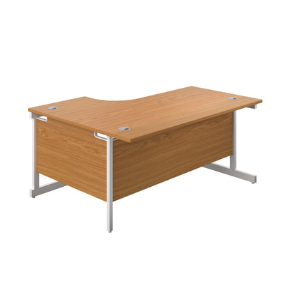 First Radial Right Hand Desk 1600x1200x730mm Nova Oak/White KF803119