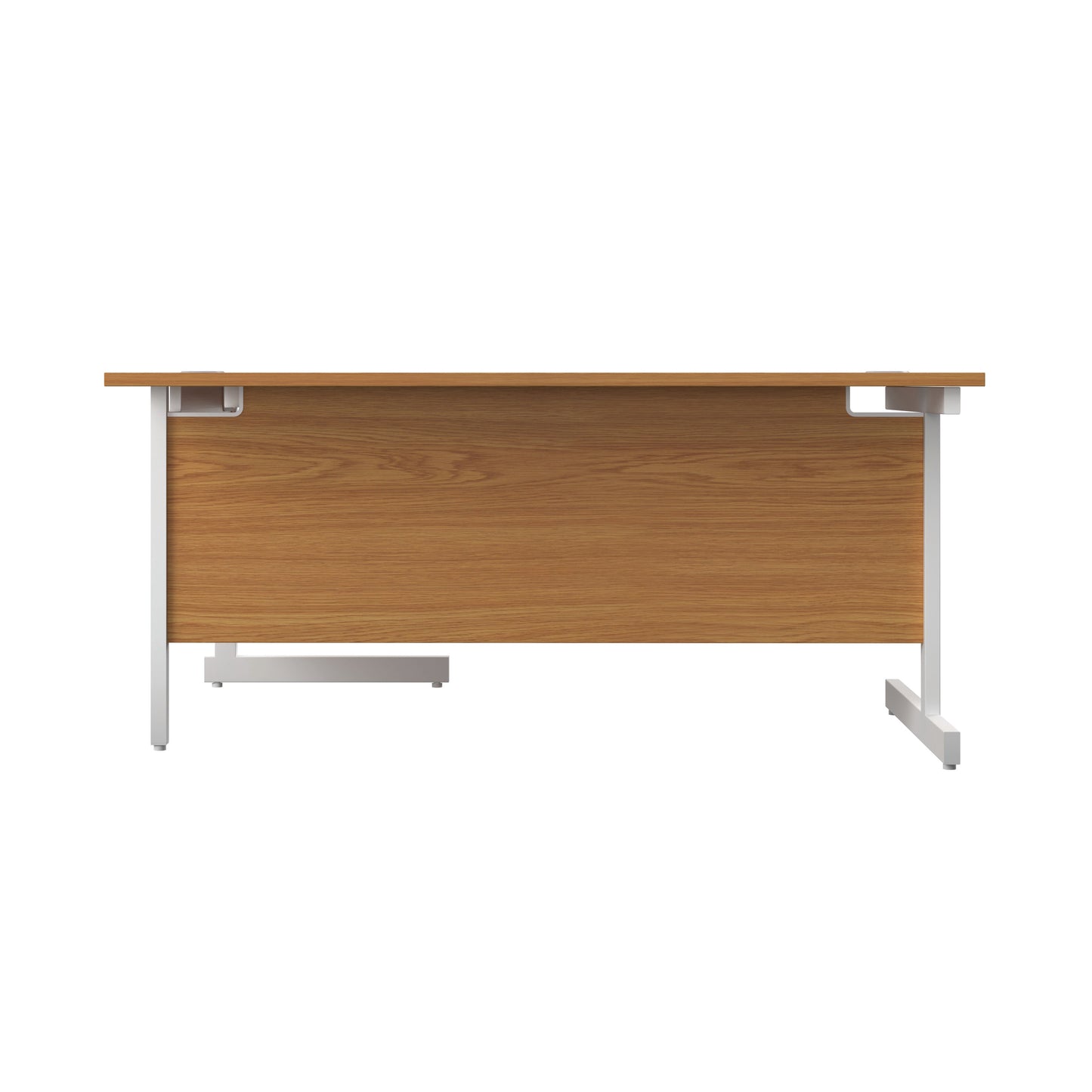 First Radial Right Hand Desk 1800x1200x730mm Nova Oak/White KF803232