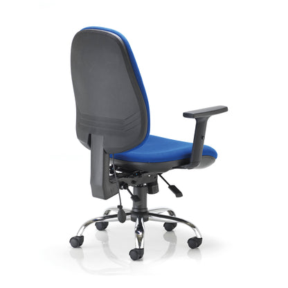 First Arista Aire High Back Ergonomic Operator Chair 675x580x1035-1230mm Blue KF80327