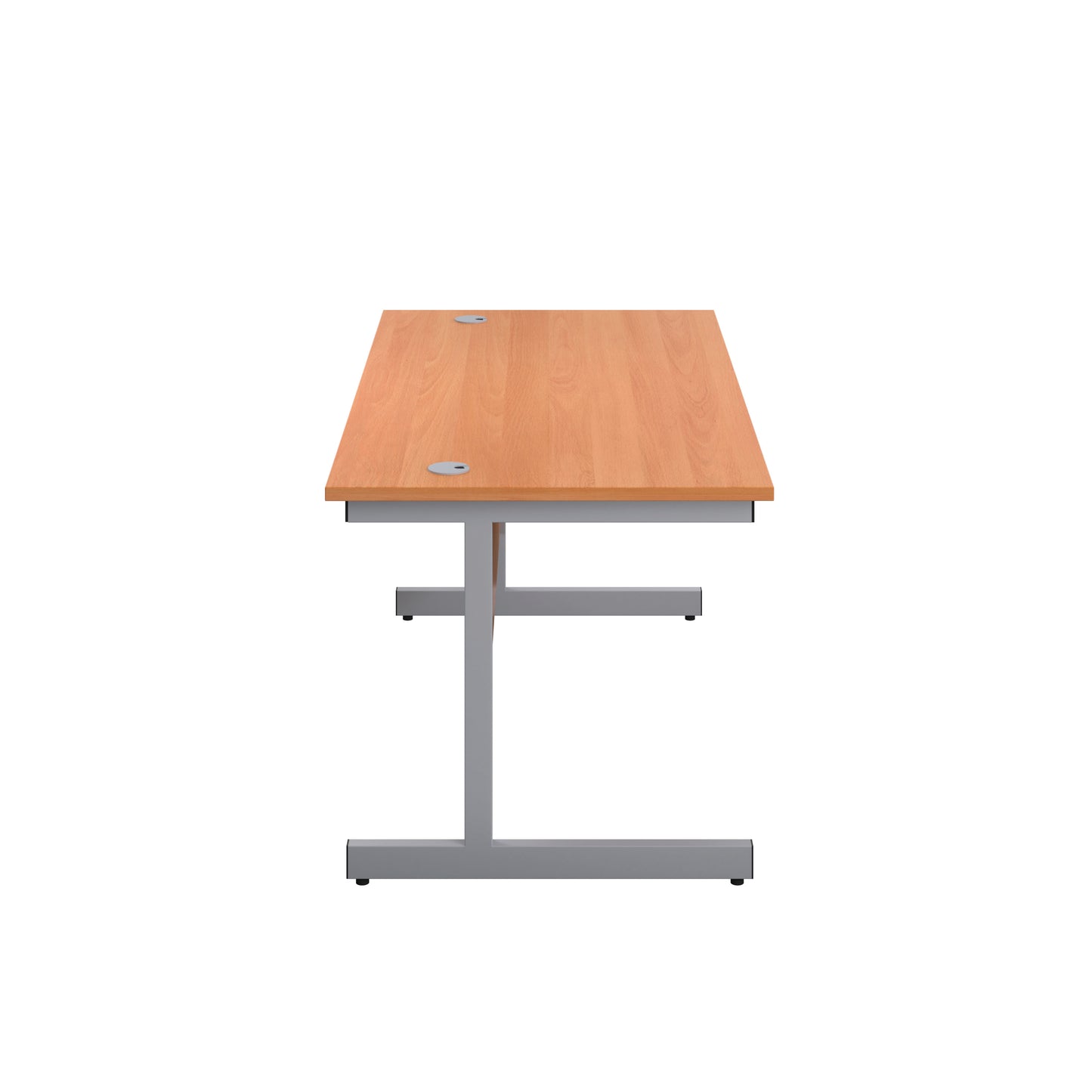 First Rectangular Cantilever Desk 1200x800x730mm Beech/Silver KF803317