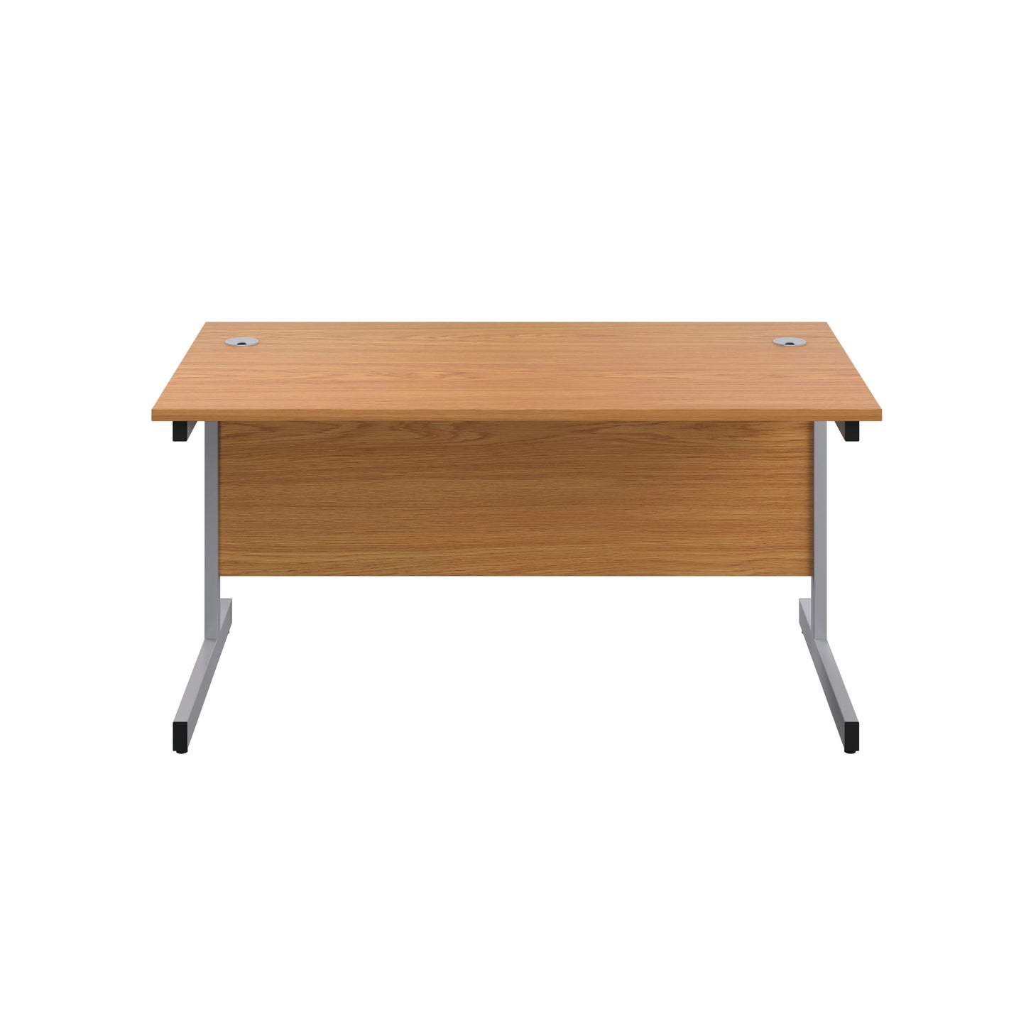 First Rectangular Cantilever Desk 1200x800x730mm Nova Oak/Silver KF803324