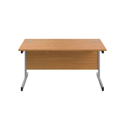 First Rectangular Cantilever Desk 1200x800x730mm Nova Oak/Silver KF803324
