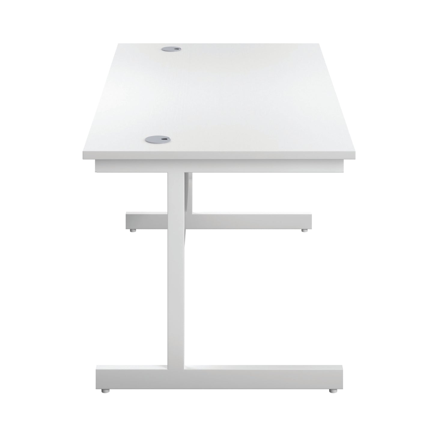 First Rectangular Cantilever Desk 1400x800x730mm White/White KF803423