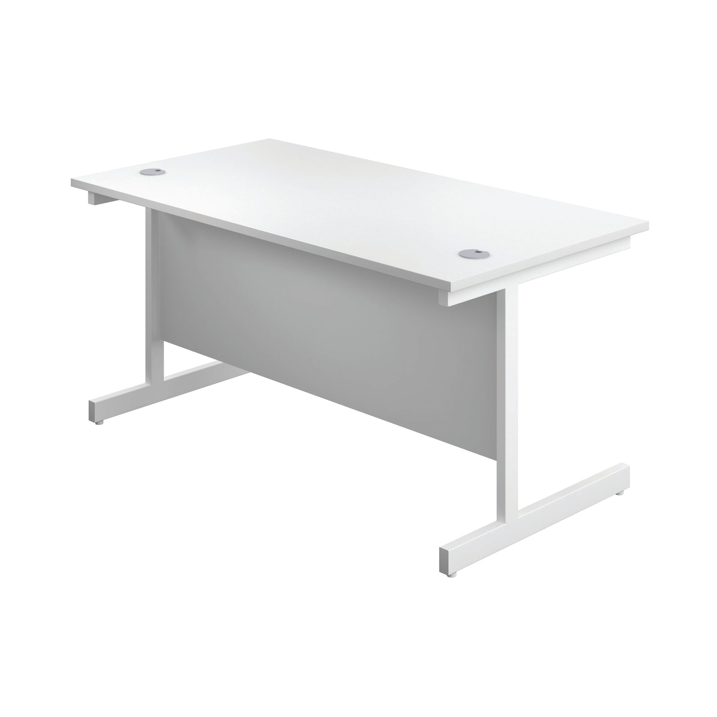 First Rectangular Cantilever Desk 1400x800x730mm White/White KF803423