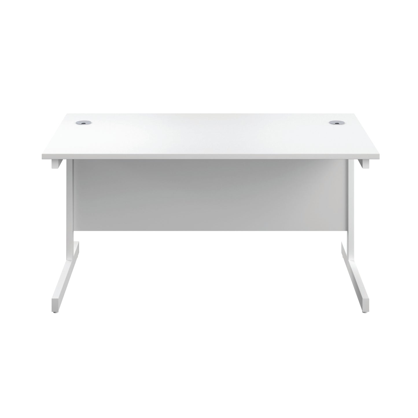 First Rectangular Cantilever Desk 1400x800x730mm White/White KF803423