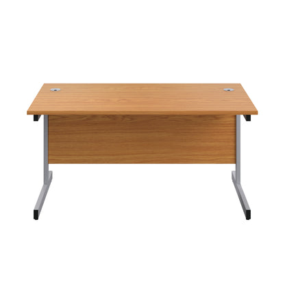 First Rectangular Cantilever Desk 1800x800x730mm Nova Oak/Silver KF803508