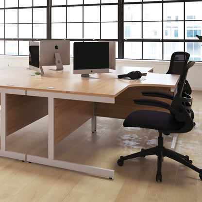 First Rectangular Cantilever Desk 1800x800x730mm White/White KF803546