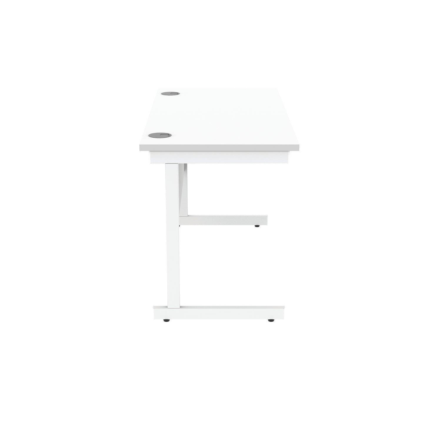 Astin Rectangular Single Upright Cantilever Desk 1200x600x730mm Arctic White/Arctic White KF803578