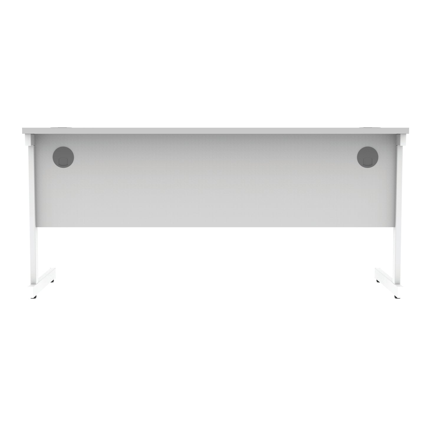 Astin Rectangular Single Upright Cantilever Desk 1600x600x730mm Arctic White/Arctic White KF803597