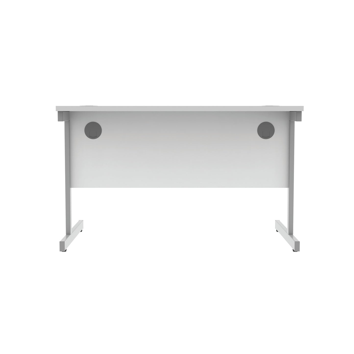 Astin Rectangular Single Upright Cantilever Desk 1200x800x730mm Arctic White/Arctic White KF803608