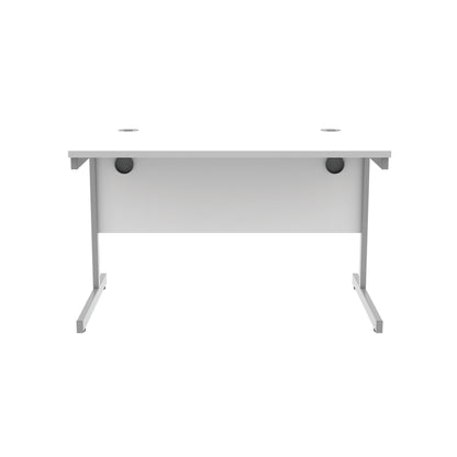 Astin Rectangular Single Upright Cantilever Desk 1200x800x730mm Arctic White/Arctic White KF803608