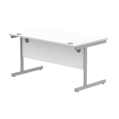 Astin Rectangular Single Upright Cantilever Desk 1400x800x730mm Arctic White/Arctic White KF803617