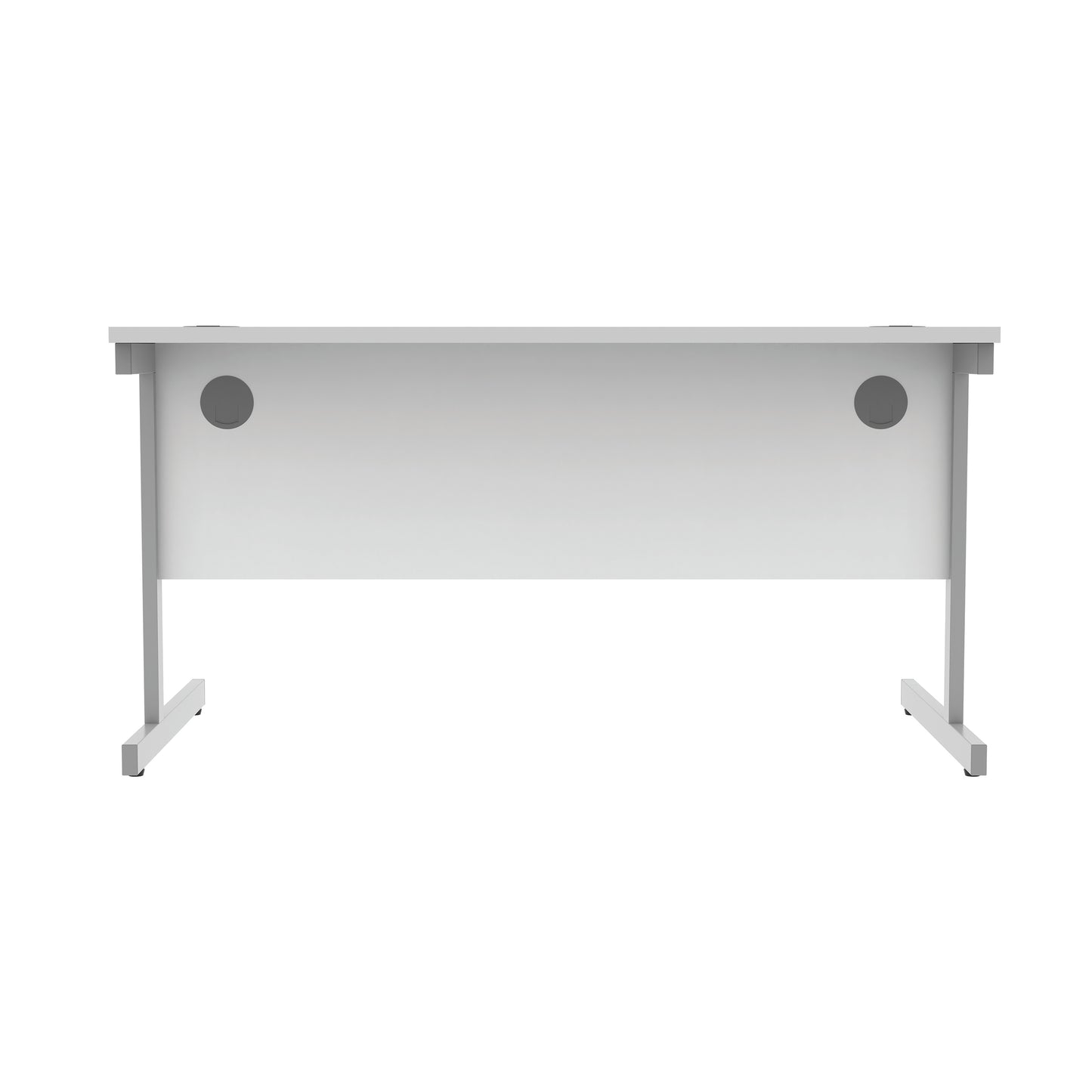 Astin Rectangular Single Upright Cantilever Desk 1400x800x730mm Arctic White/Arctic White KF803617