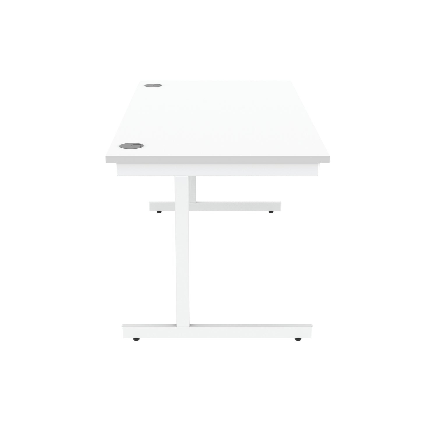 Astin Rectangular Single Upright Cantilever Desk 1600x800x730mm Arctic White/Arctic White KF803627